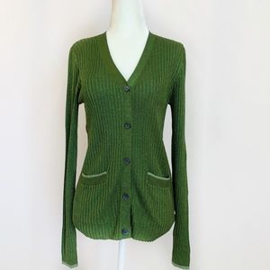 Green Cardigan Vera Wang LAVENDER LABEL Size M